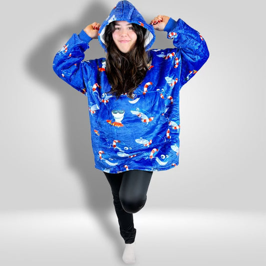 Shark themed Wearable blanket.
