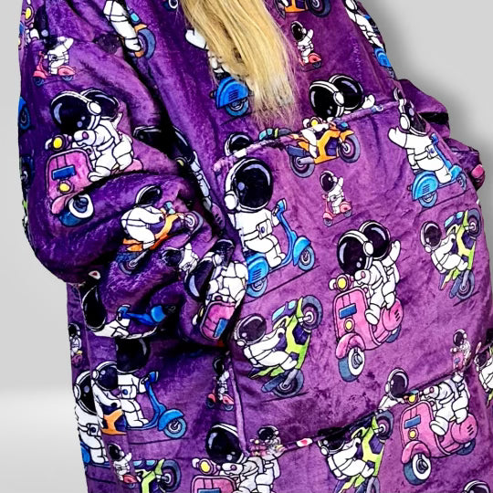 Space themed wearable blanket