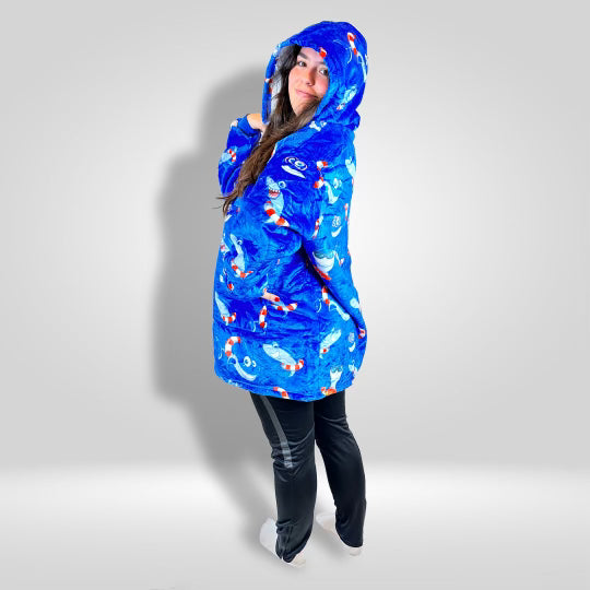 Beautiful wearable blanket with hood