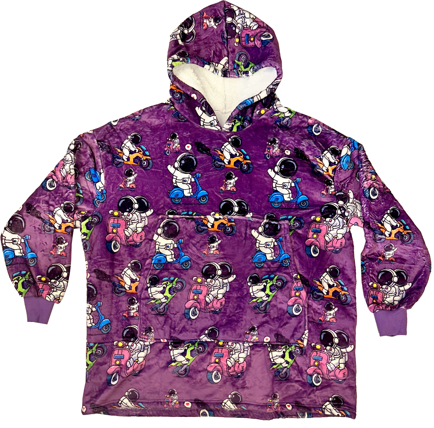 space themed warm wearable blanket