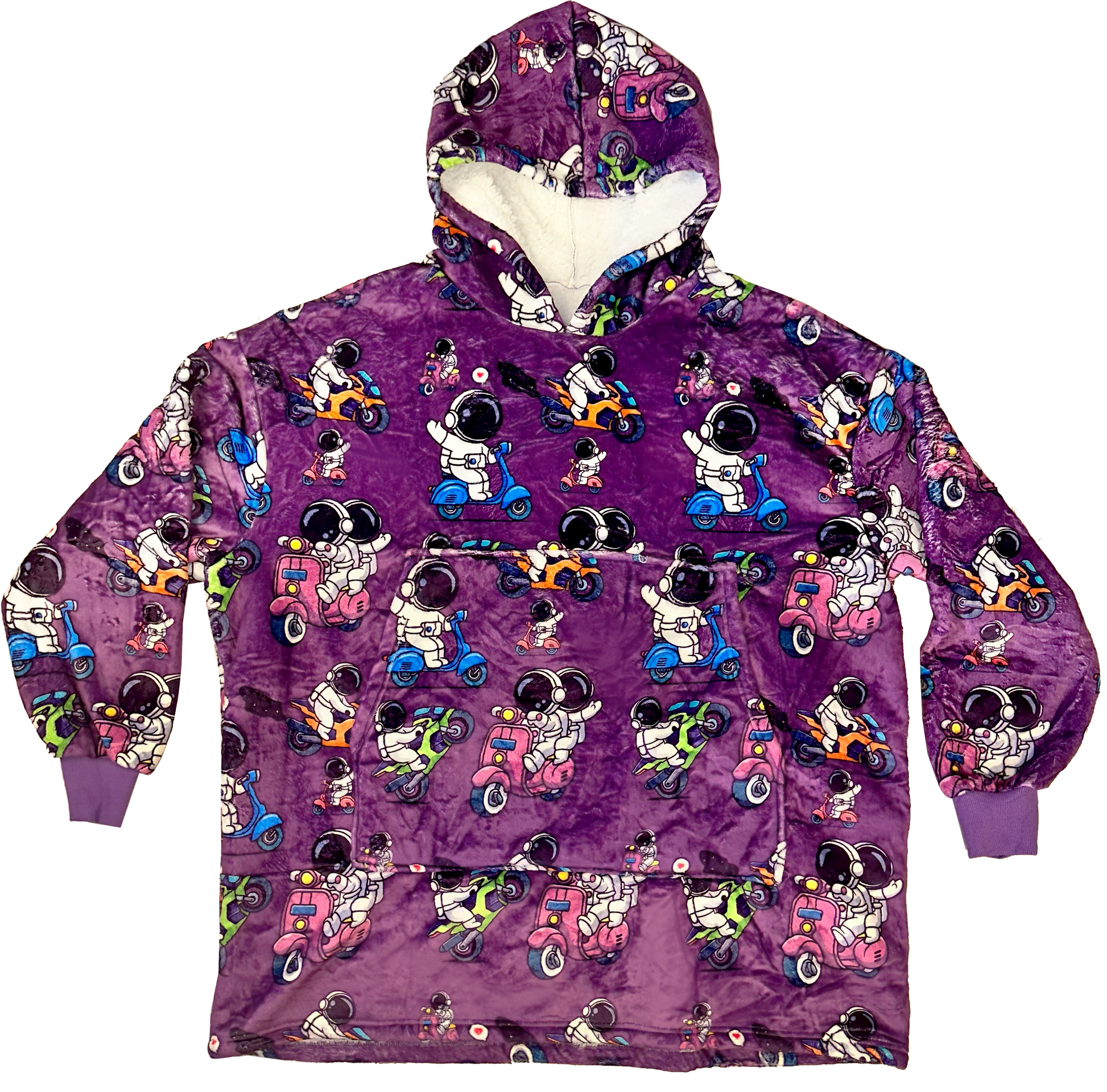 space themed warm wearable blanket