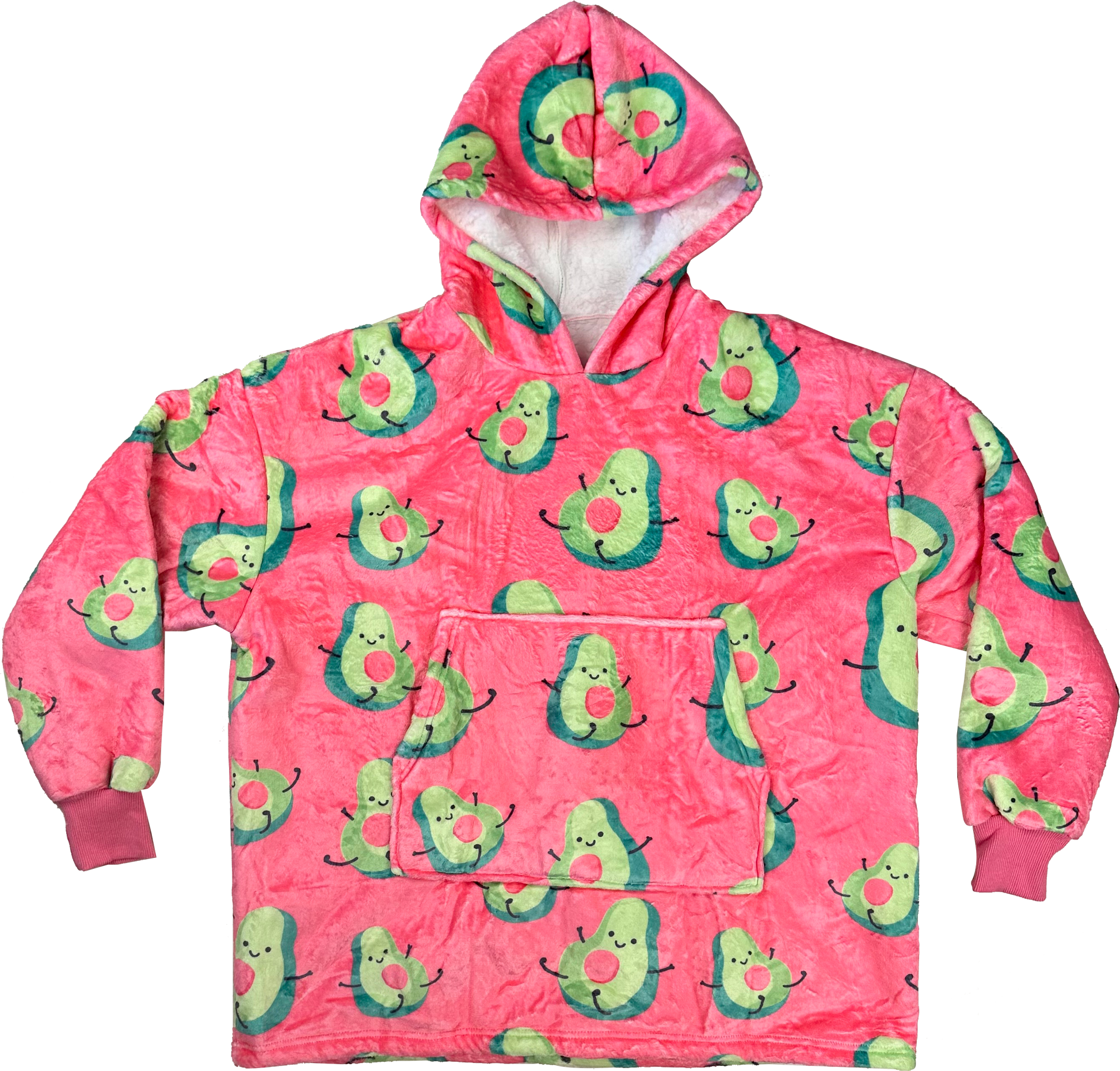 Wearable blanket with hood