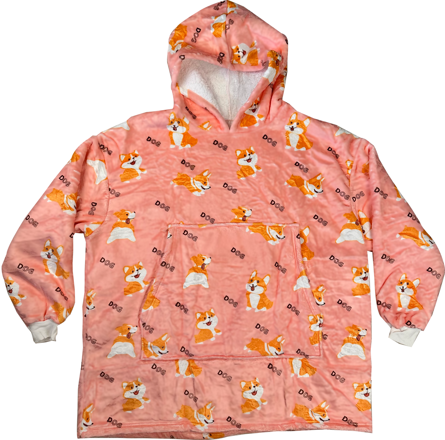 wearable blanket with hood