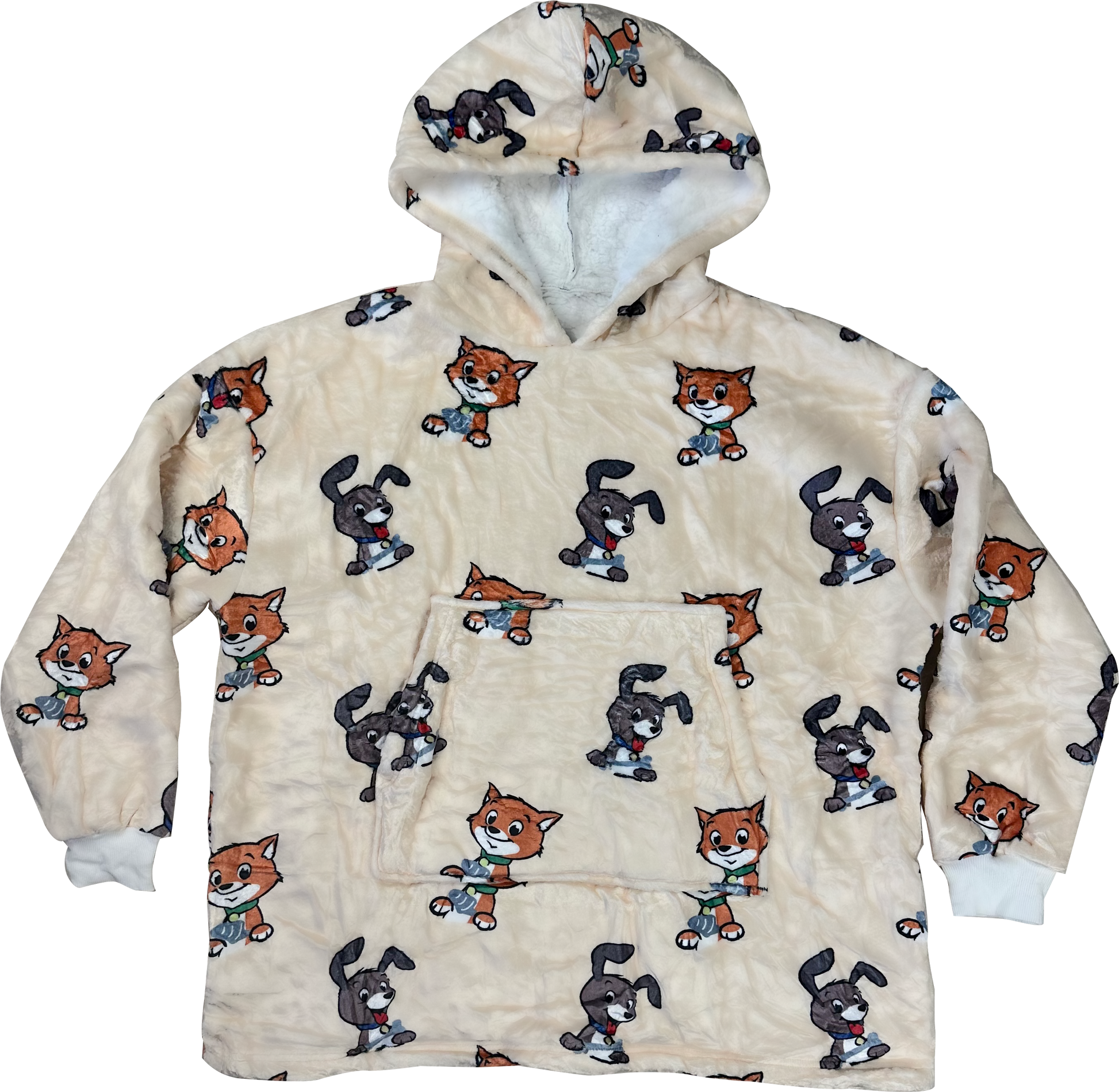 wearable blanket with hood