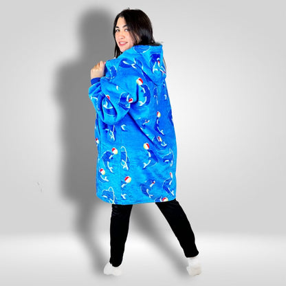 Our Dolphin-themed blanket offers both style and comfort for chilly evenings